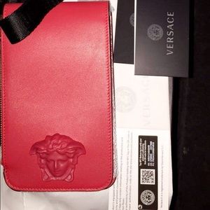 Red Versace crossbody bag